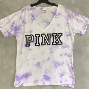 VS PINK V neck tie dyed Tshirt